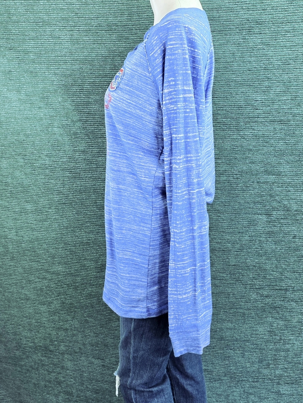 Majestic Brand Vintage Look Chicago Cubs Long Sleeve Tee For Kitty Rescue! - Picture 3 of 12